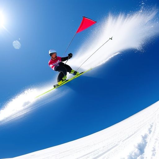 自由式滑雪中的狂飙与旋转，挑战极限的激情