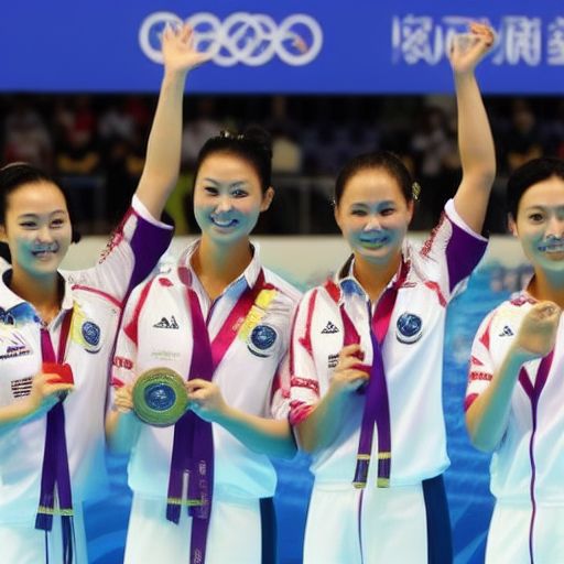 中国女子花样游泳队实力出众！夺得亚洲冠军！